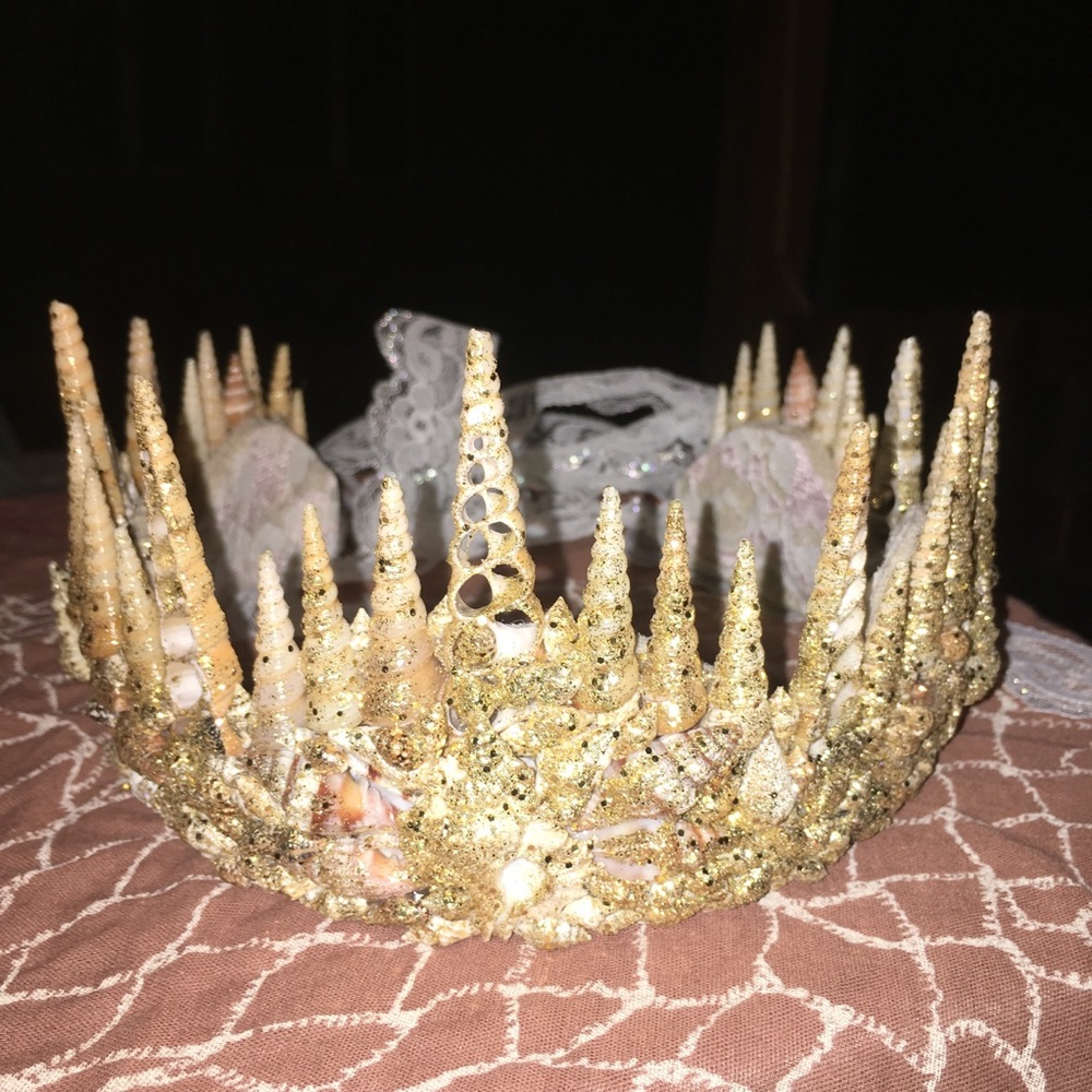 Gold mermaid crown